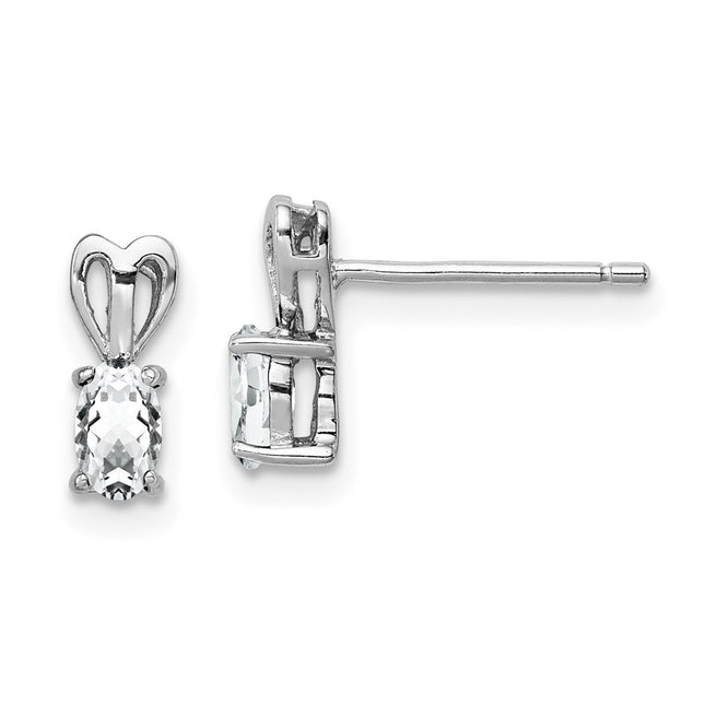 Sterling Silver Earrings Style QBE20APR - Classique Jewelry Inc.