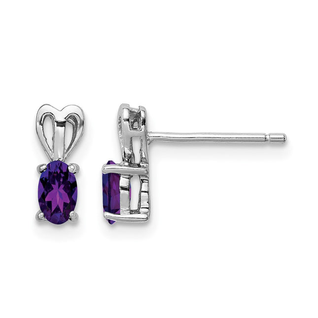 Sterling silver amethyst earrings