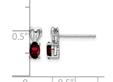 Sterling silver garnet earrings, further view
