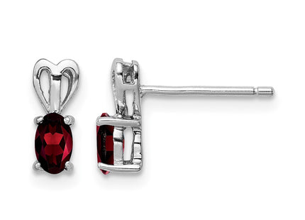 Sterling silver garnet earrings