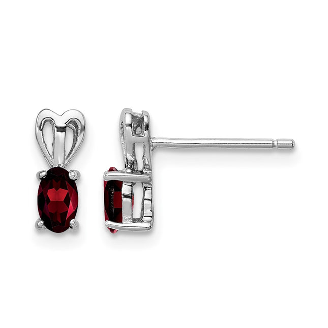 Sterling silver garnet earrings