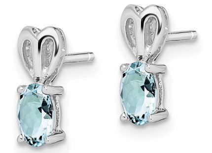 Sterling Silver Earrings Style QBE20MAR - Classique Jewelry Inc.