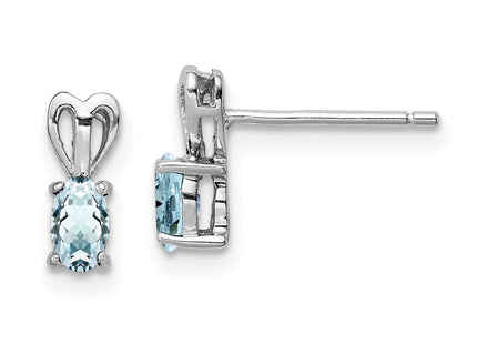 Sterling Silver Earrings Style QBE20MAR - Classique Jewelry Inc.