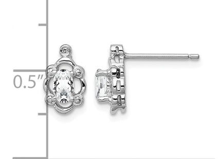 Sterling silver topaz earrings, further view