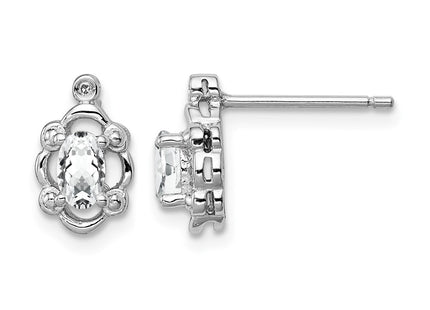 Sterling silver topaz earrings