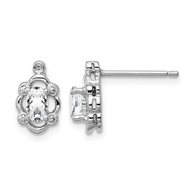 Sterling silver topaz earrings