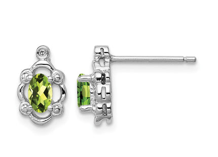 Sterling silver peridot earrings