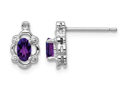 Sterling silver amethyst earrings