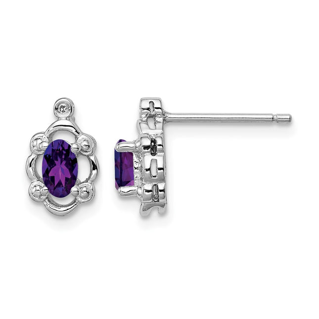 Sterling silver amethyst earrings