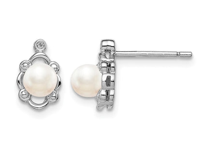 Sterling silver pearl earrings