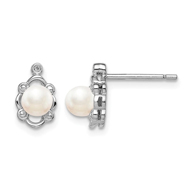 Sterling silver pearl earrings