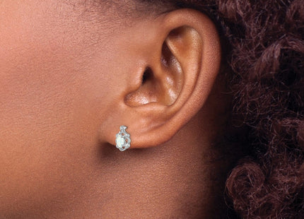 Sterling silver opal earrings, another view