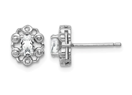 Sterling silver topaz earrings