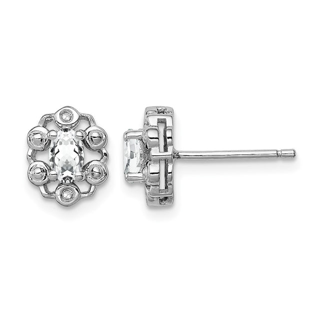 Sterling silver topaz earrings