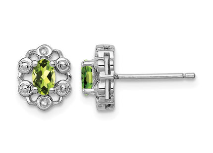 Sterling silver peridot earrings