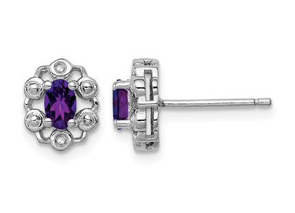 Sterling silver amethyst earrings