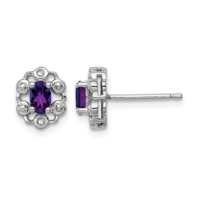 Sterling silver amethyst earrings