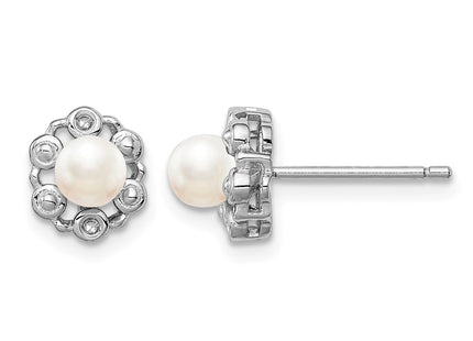 Sterling silver pearl earrings