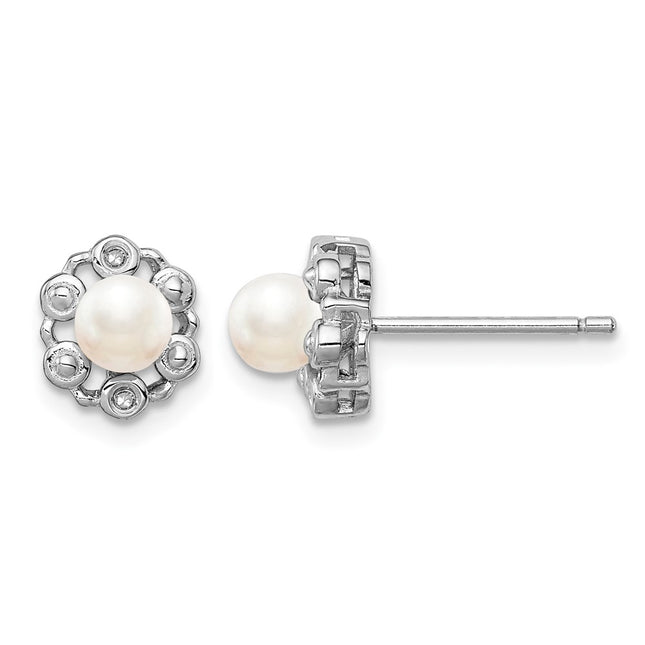 Sterling silver pearl earrings