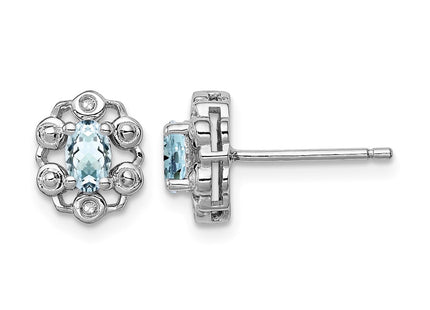Sterling silver aquamarine earrings