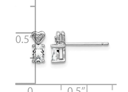 Sterling silver topaz earrings, further view