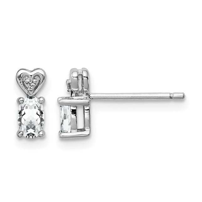 Sterling silver topaz earrings