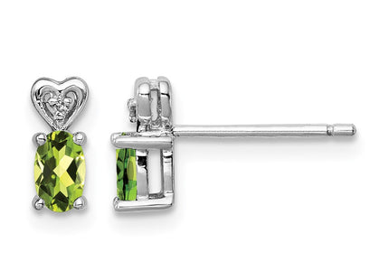 Sterling silver peridot earrings