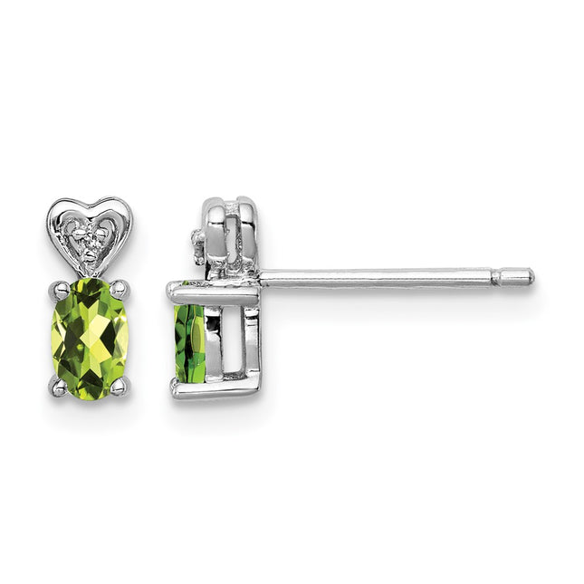 Sterling silver peridot earrings