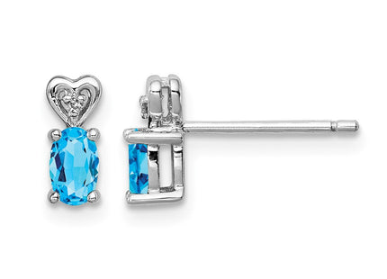 Sterling silver blue topaz earrings