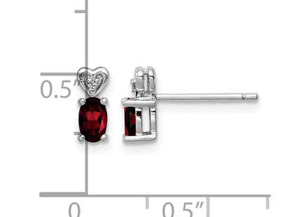 Sterling silver garnet earrings, further view