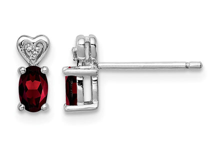 Sterling silver garnet earrings