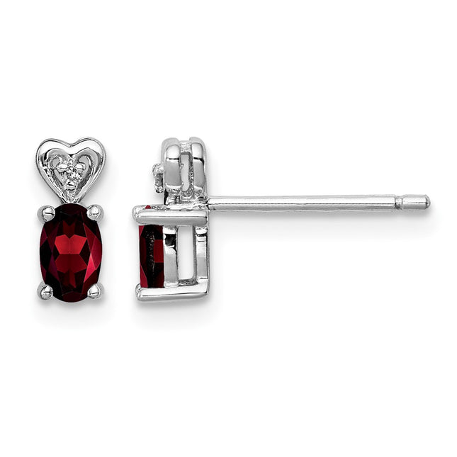 Sterling silver garnet earrings
