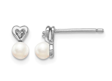 Sterling silver pearl earrings
