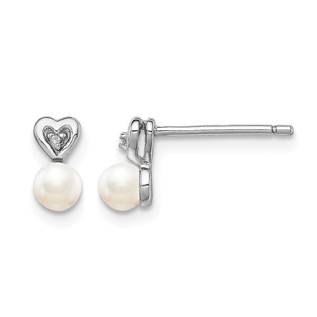Sterling silver pearl earrings