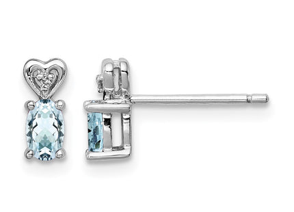 Sterling silver aquamarine earrings