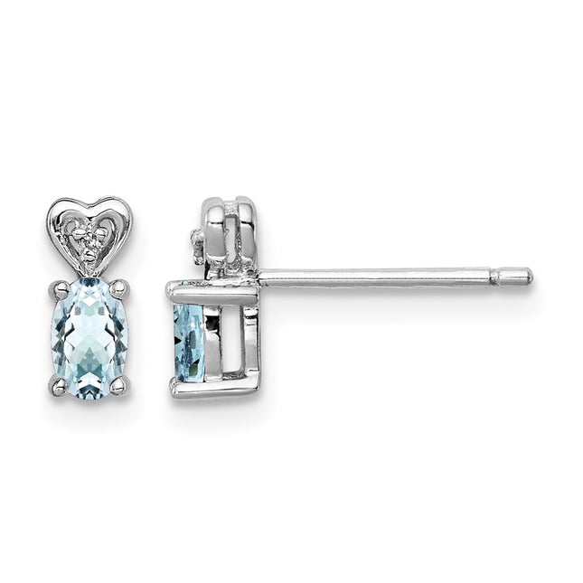 Sterling silver aquamarine earrings