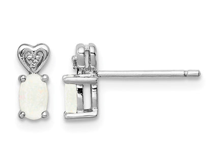 Sterling silver opal earrings