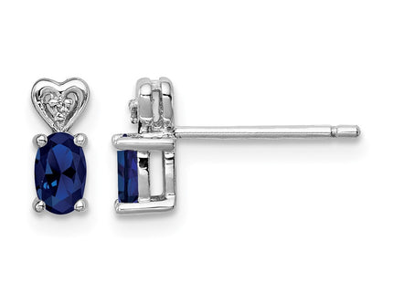 Sterling silver sapphire earrings