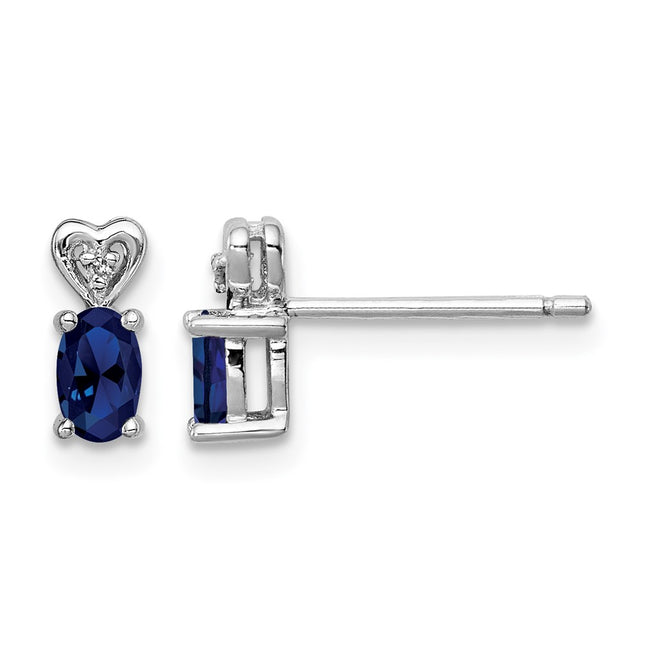 Sterling silver sapphire earrings