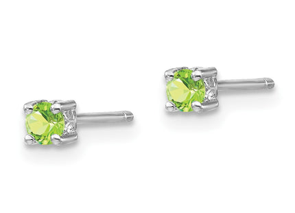 Sterling silver peridot earrings, alternate view