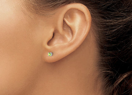 Sterling silver peridot earrings, another view