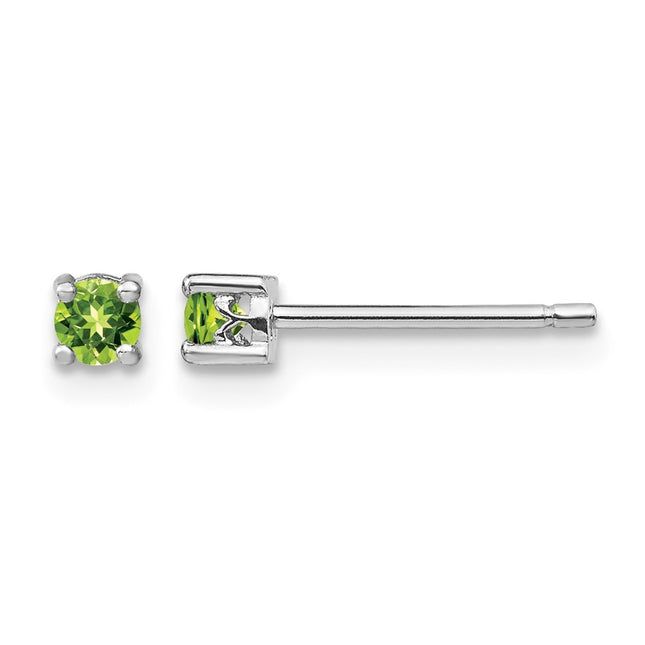 Sterling silver peridot earrings