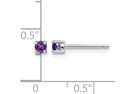 Sterling silver amethyst earrings, further view