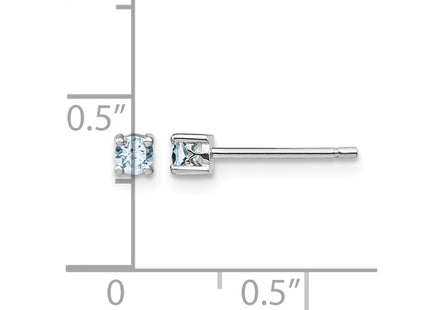 Sterling silver aquamarine earrings, further view