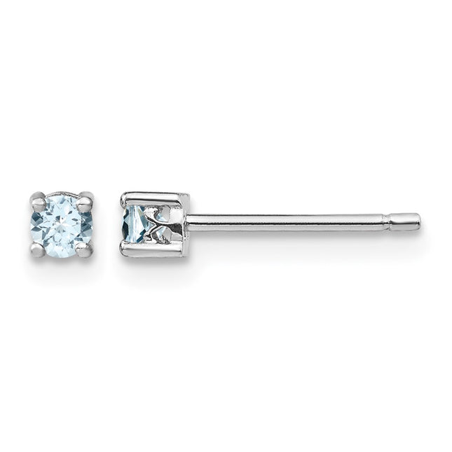 Sterling silver aquamarine earrings
