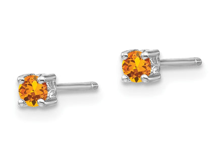 Sterling silver citrine earrings, alternate view