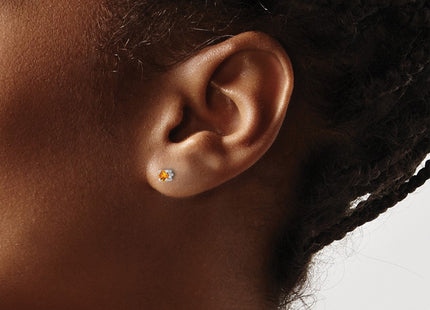 Sterling silver citrine earrings, another view