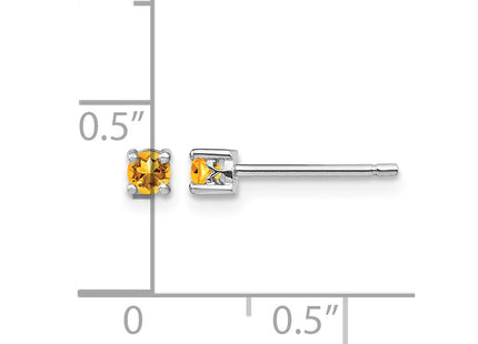 Sterling silver citrine earrings, further view