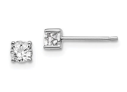 Sterling Silver Earrings Style QBE26APR - Classique Jewelry Inc.