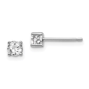 Sterling Silver Earrings Style QBE26APR - Classique Jewelry Inc.